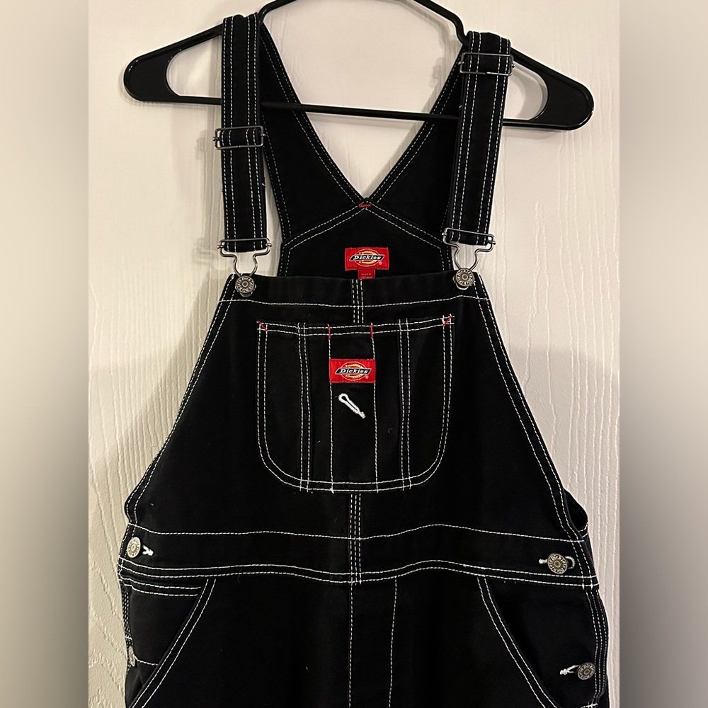 Dickies Girl Relaxed Twill Overalls Black